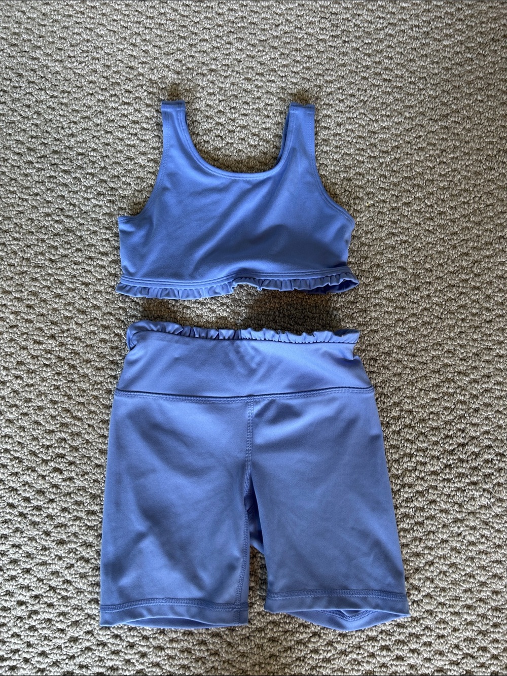Yogalicious Girls Periwinkle Blue Athletic Matching Set